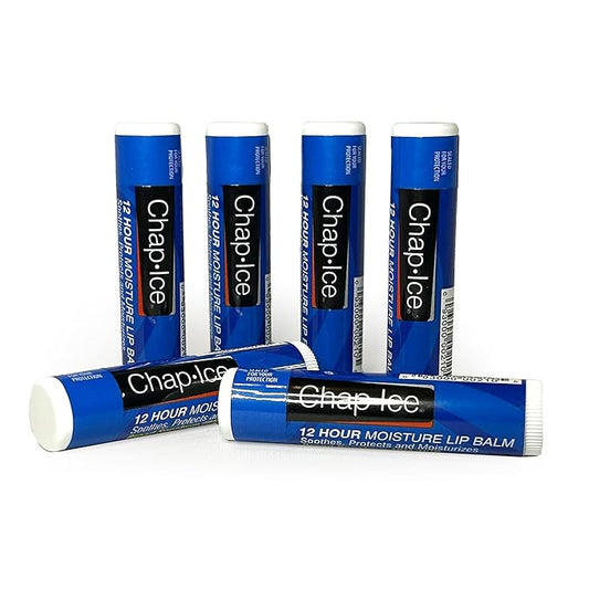 Chap-Ice Full-Stick Traditional Lip Balm with SPF - 6 count (6 Count, Moisture (SPF-15))