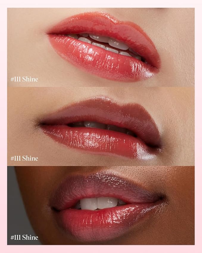 CORLAHAZE Glow Lock Jelly Tint 111 Shine 4g, Hydrating Jelly Glow Lip Stain, High-Shine, Long-Lasting Color Moisturizing Lip Enhancer with Rosehip Oil, Collectible Lock-Shaped Design, Korean Makeup