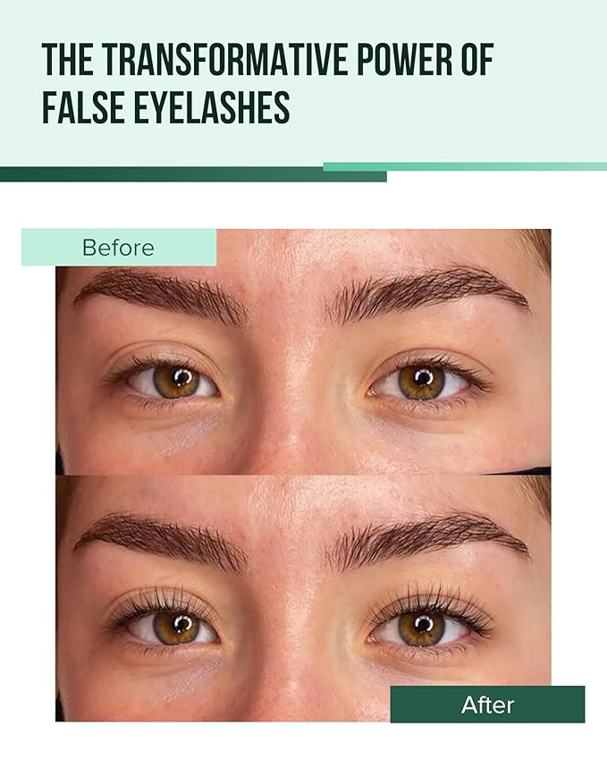 Eyelashes Wispy Lashes Natural Mink Eye Lashes Pack Clear Band Strip Lashes That Look Like Extensions Short False Eyelashes Natural 7 Pairs