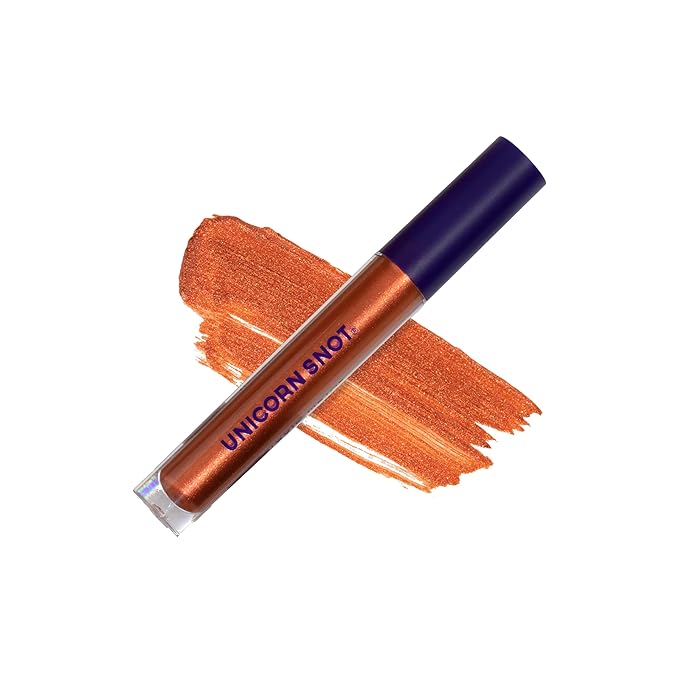 Unicorn Snot Liquid Metal Lip Paint - Metallic Lip Gloss - Non-drying, Long-lasting Liquid Lipstick, Intense Pigment Color with Metallic Shimmer - Vegan, Cruelty-Free Makeup, Bright Copper (Rust)