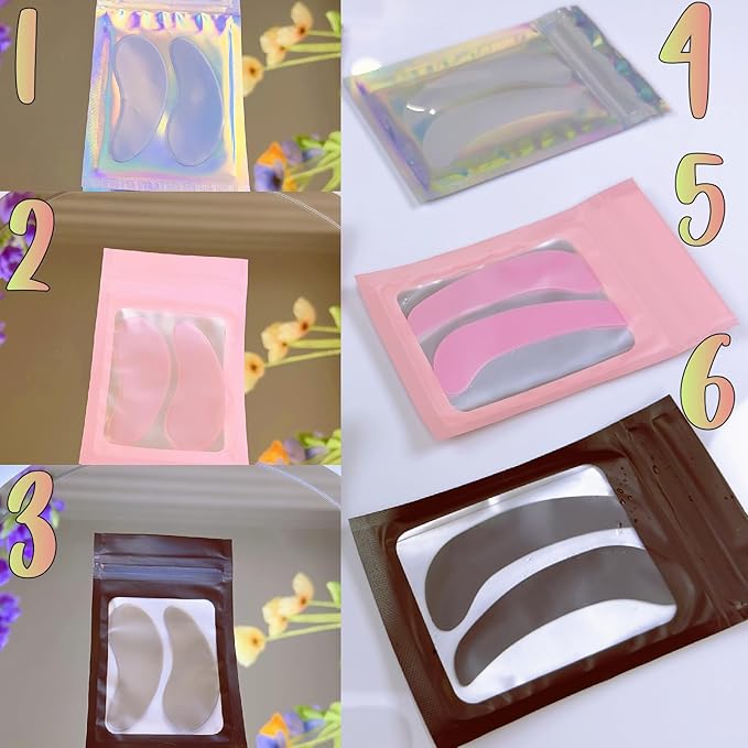 Silicone Under Eye Patch for Lash Lift Self Sticky Eyelash Perm Shield Cover 2 Type Soft Eye Pads Separate Lashes Protect Eyelids Eyelash Extension Patches Avoid Glue/Perming Lotion-100 Applications