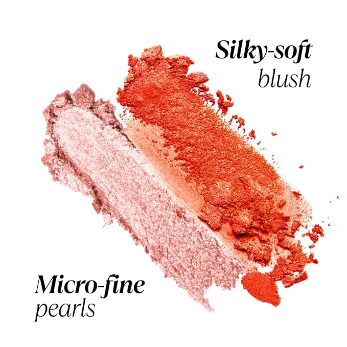 Blush + Brighten Highlighter Duo, Mini Lightweight Blendable Shimmer Blush, High Pigmented Makeup Powder Palettes, Cruelty Free - BoSS Babe