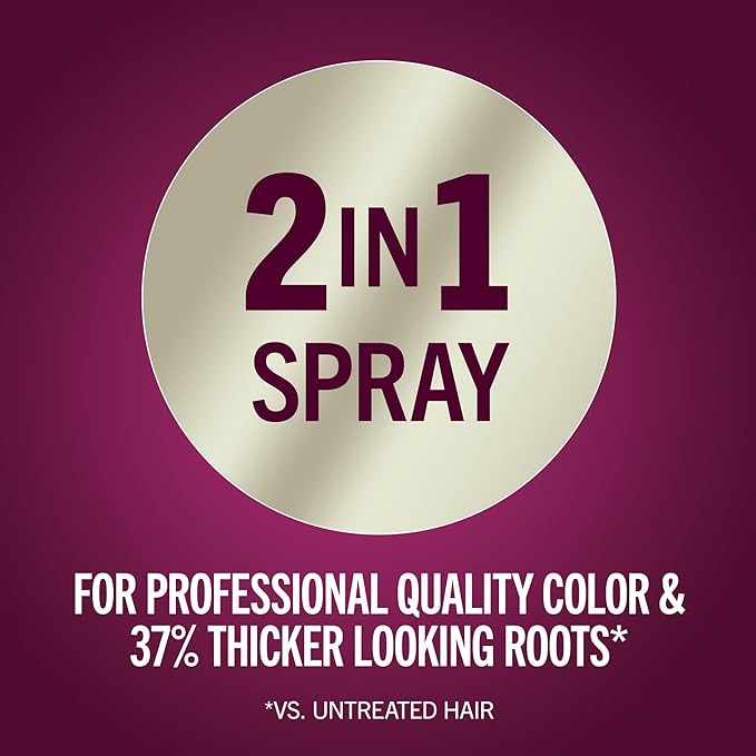 Schwarzkopf Keratin Color Root Temporary Hair Color Spray, Dark Brown - Salon Inspired Temporary Hair Dye, for up 100% Gray Coverage and Thicker Looking Roots, Ammonia free
