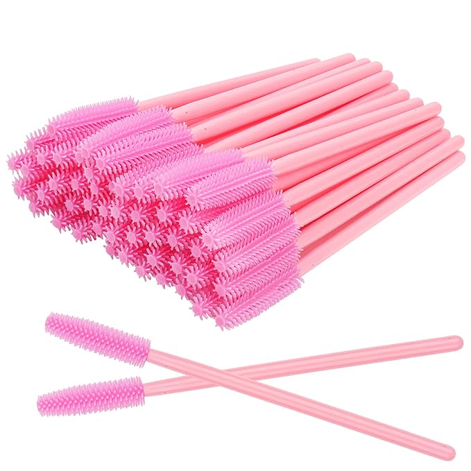 MyAoKuE-UP 100pcs Silicone Mascara Wands Disposable Eyelash Brushes Wand for Extension Makeup Brush Tool Bulk