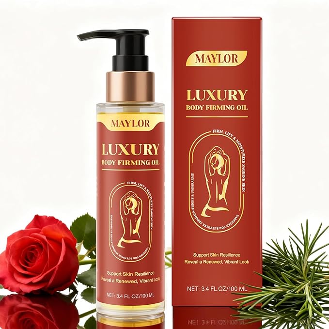 Luxury Body Firming Oil for Hydration & Elasticity, Vitamin E Enriched with Botanical Blends, Lightweight Glow Formula for All Skin Types, Non-Greasy Full Body Treatment (1)