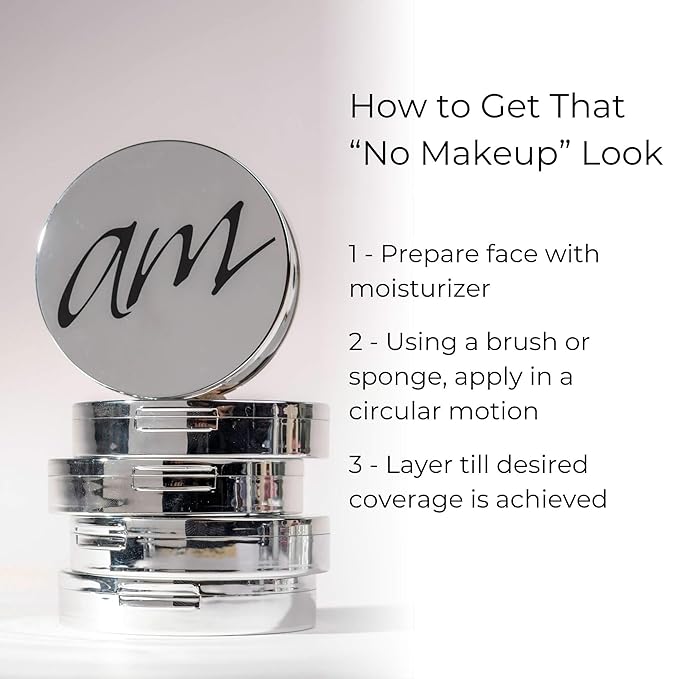 4-in-1 Pressed Foundation Powder with Natural SPF, Concealer & Finishing Powder, Medium to Full Coverage Foundation, Mineral-Based Powder (Eva, 0.35 oz)