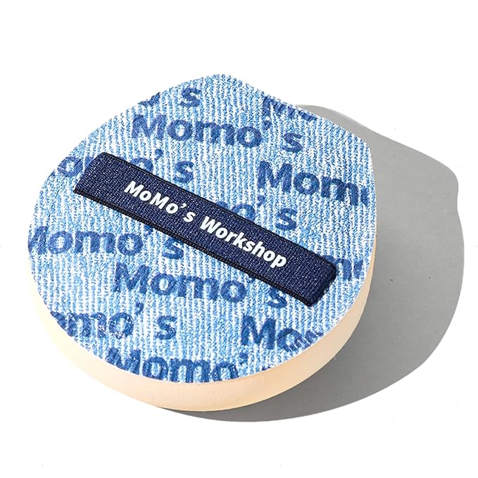 Momo's Workshop Makeup Sponge for Foundation, Soft Makeup Blending Puff Reusable, Foundation Puff for Natural Finish & Long-lasting 1P Blue
