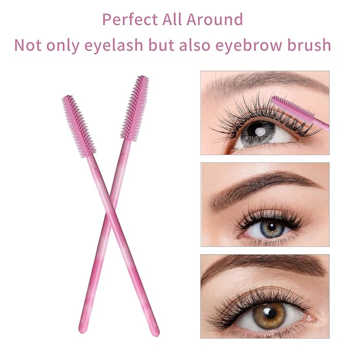 Disposable Silicone Eyelash Mascara Brushes Wands Applicator Eyebrow Brush Makeup Tool Kit Set Tool Bulk
