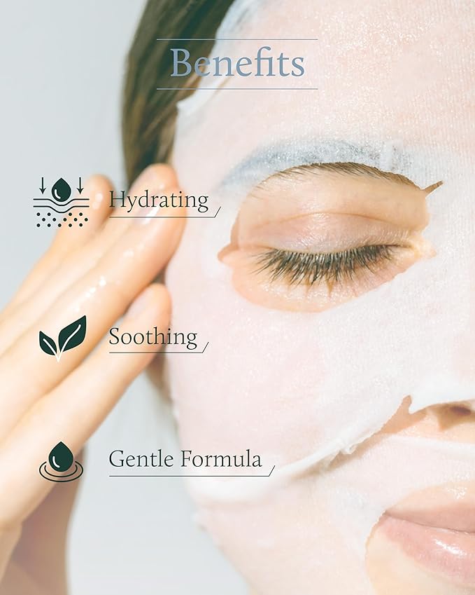 Cutem Laser Mask (Pack of 10) - Fast Soothing, Deep Hydration Facial Sheet Mask for Sensitive, All Skin Types, Korean Skin Care. Aloe Vera, Panthenol.