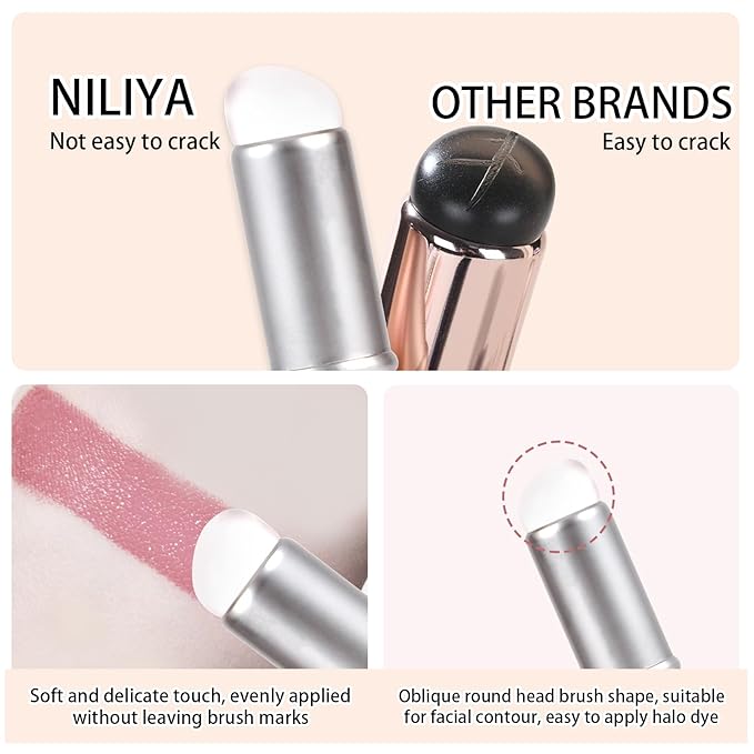 2PCS Silicone Lip Brushes, Lip Applicator, Makeup Brush for Concealer, With Gradient Color Handle (Purple)
