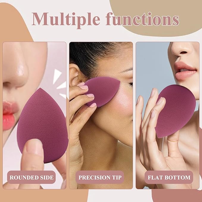 15-Piece Makeup Sponge Set - Makeup sponges without latex, Soft, Reusable & WashableMulti-Shape Beauty Sponges for Wet & Dry Use, Value Pack Makeup Blenders for Foundation & Concealer (15 packs)