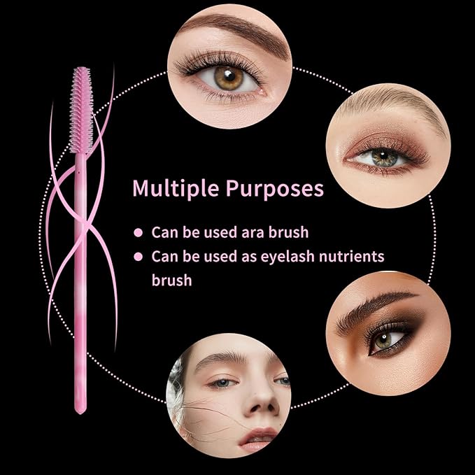 Disposable Silicone Eyelash Mascara Brushes Wands Applicator Eyebrow Brush Makeup Tool Kit Set Tool Bulk