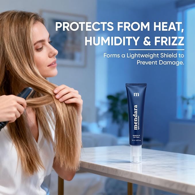 Split End Mender Hair Serum – Helps Seal the Appearance of Split Ends, Smooth & Nourish Dry, Damaged Ends, Lightweight Leave-In Anti-Frizz Treatment with Flaxseed Extract & Keratin, 70 mL