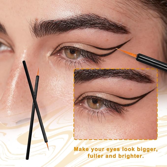 150 Pcs Disposable Eyeliner Brush Set Ultra-fine Point Eye Liner Applicator Cosmetic Eyelash Brush Wands Applicator Black Makeup Eye Liner Tools for Eyelash Lip Liquid Eyeliner Lipstick
