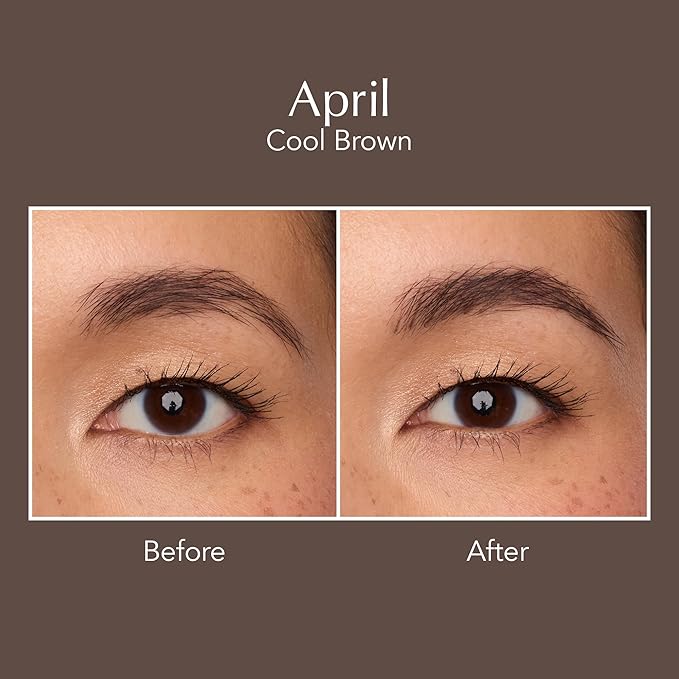 Thrive Causemetics Instant Brow Fix Semi-Permanent Eyebrow Gel, Waterproof Tinted Eye Brow Gel with Vitamin B5, Smudge-Proof, Vegan & Cruelty Free, April (Cool Brown)