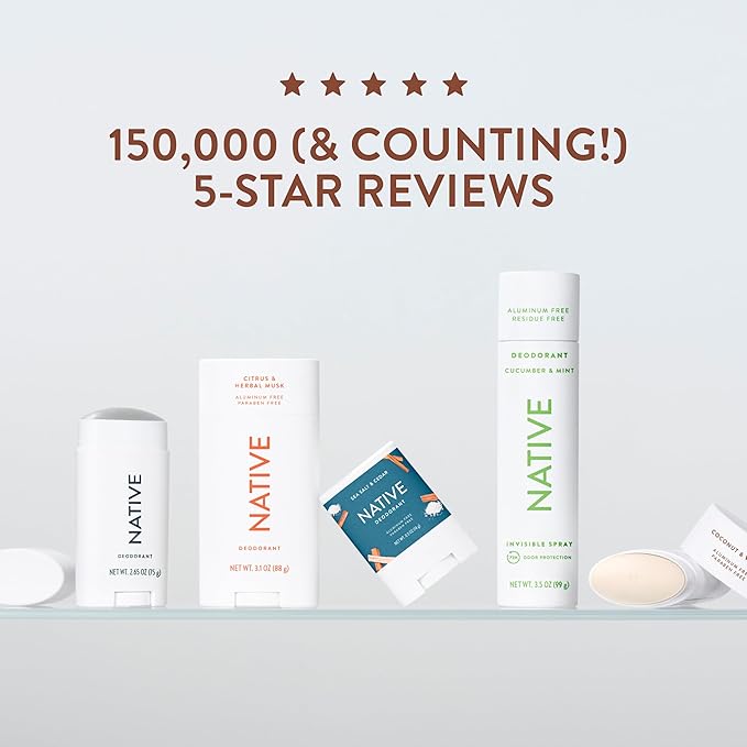 Native Deodorant Contains Naturally Derived Ingredients, 72 Hour Odor Control | Deodorant for Women and Men, Aluminum Free with Baking Soda, Coconut Oil and Shea Butter | Coconut & Vanilla