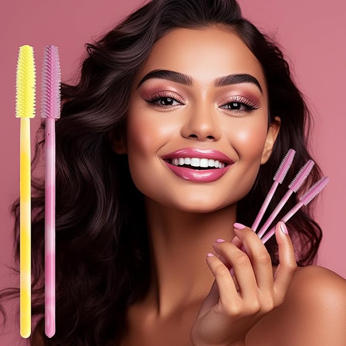 Disposable Silicone Eyelash Mascara Brushes Wands Applicator Eyebrow Brush Makeup Tool Kit Set Tool Bulk