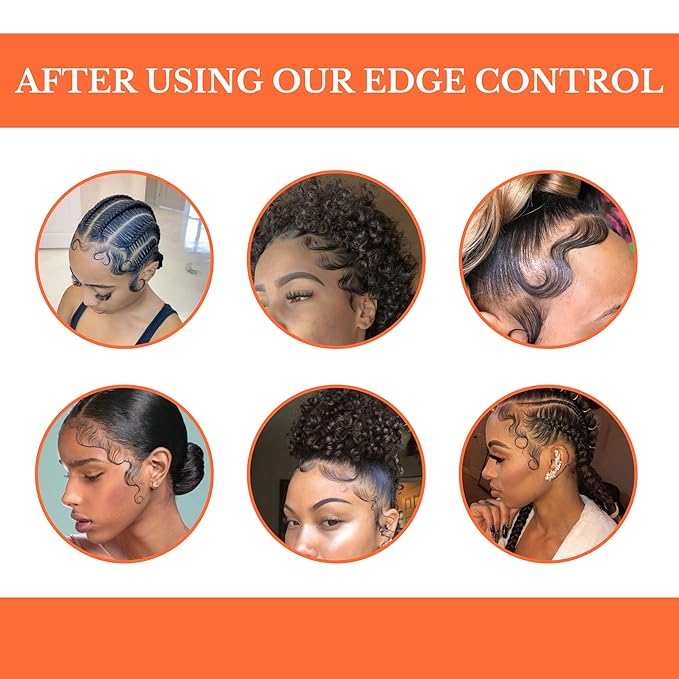 Black Queen ® Carrot Oil Edge Control Gel – Bonus Size 5.6 oz (25% More) – Extreme Hold for 4C Hair, Edges & Baby Hairs – No Flakes, No Drag – Unscented, Made in USA