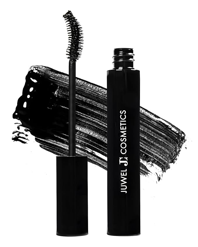 Juwel Cosmetics XL Black Mascara, Volumizing and Lengthening, Long-Wear Waterproof High-definition Formula with Carnauba Wax and Beeswax, pH Balanced for Sensitive Eyes, Paraben-free, 10ml