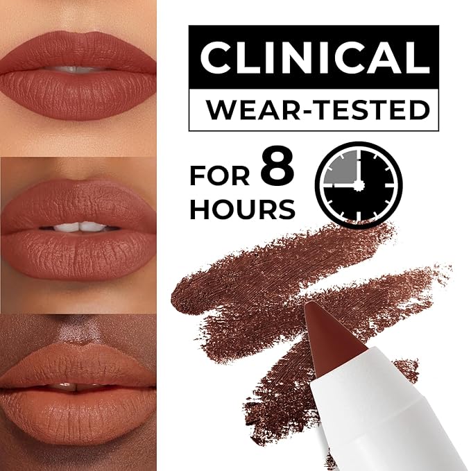 Matte Gel Lip Liner Pencil | Weightless & CreamyTexture - Sharpenable - Longwear & Waterproof - High Pigmented & Flawless Finish - Cruelty-free & Paraben-Free - 413, 1,7g/0.05oz. (Chilli)