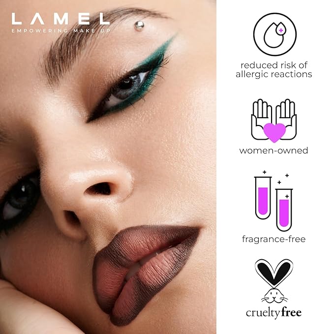 Matte Gel Lip Liner Pencil | Weightless & CreamyTexture - Sharpenable - Longwear & Waterproof - High Pigmented & Flawless Finish - Cruelty-free & Paraben-Free - 412, 1,7g/0.05oz. (Spicy Nude)