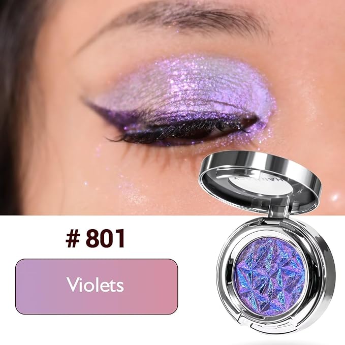 CHARMACY Duochrome Eyeshadow, Insane Shifters Chameleon Eyeshadow, Creates High-Impact, Metallic Eye Looks, 100% Vegan and Cruelty Free (Chameleon-#801, 0.06 Ounce (Pack of 1))