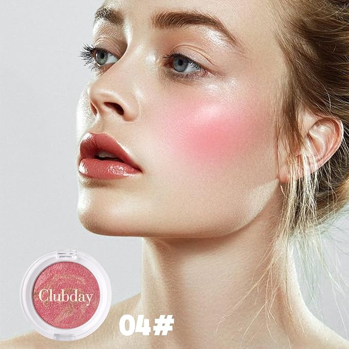 Marbleized Blush Powder Long-Lasting, Glowing Finish, Smooth & Blendable, Suitable for All Skin Tones, 0.12 Oz-04