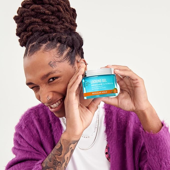 KISS COLORS & CARE Locking Gel, 6 oz - starts and maintains locs with long lasting hold and no build up, for Fine to Medium Hair Types, made with Castor Oil, Shea Butter & Rosemary Oil (Pack of 2)