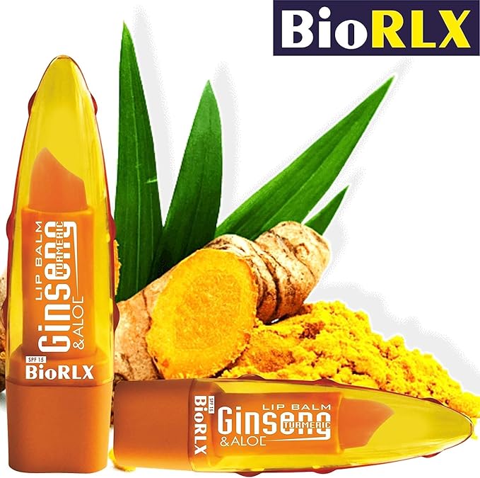 BioRLX Ginseng Infused Lip Balm - Revitalizing Lip Care for Softer, Healthier Lips (Ginseng, 0.12 Ounce (Pack of 1))