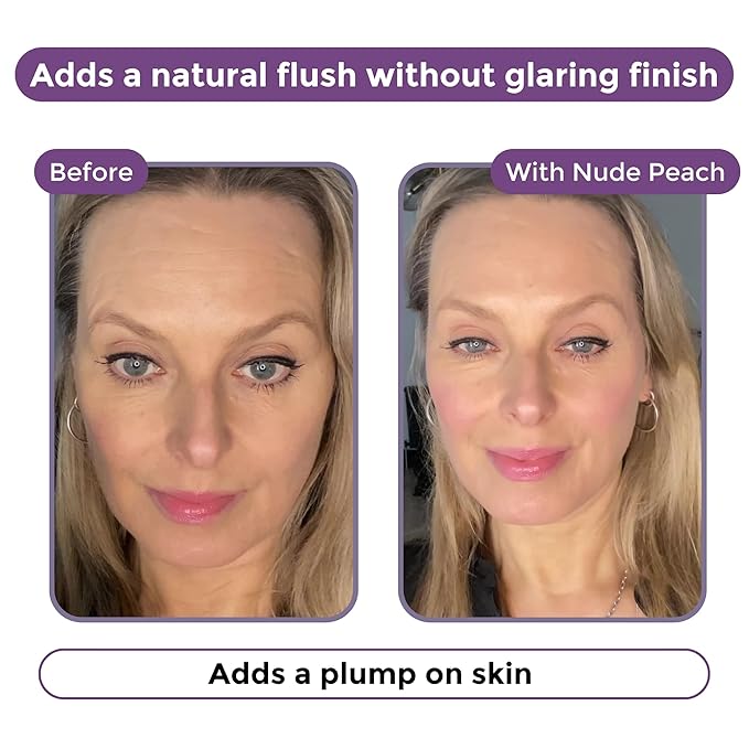 BloomBlush+ Multipurpose Color Stick For Older Women - Blush, Lipstick & Contour in 1- Radiant, Healthy Glow & Nourishing Formula - For Sensitive Skin (Berry Kiss, Regular)