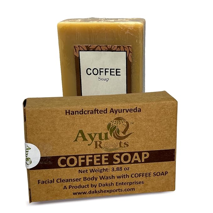 Coffee Soap Bar, | Crafted with Authentic Indian Craftsmanship | 3.88 oz of Naturally Handmade Vegan Soap for Face and Body (1)