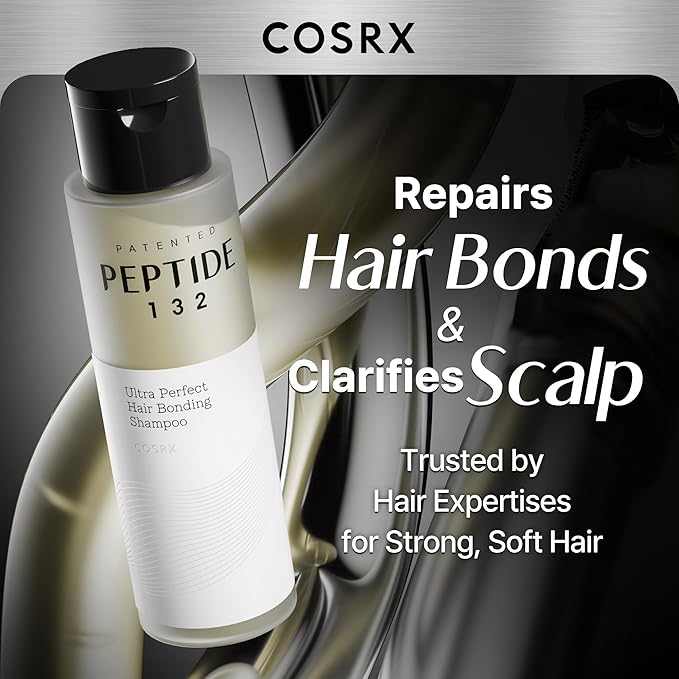 COSRX PEPTIDE 132 Hair Bonding Shampoo - Daily Scalp Treatment for Dandruff, Dry, Itchy or Flaky Scalp - Repairs & Strengthens Damaged Hair, For All Hair Types – 6.76 fl oz