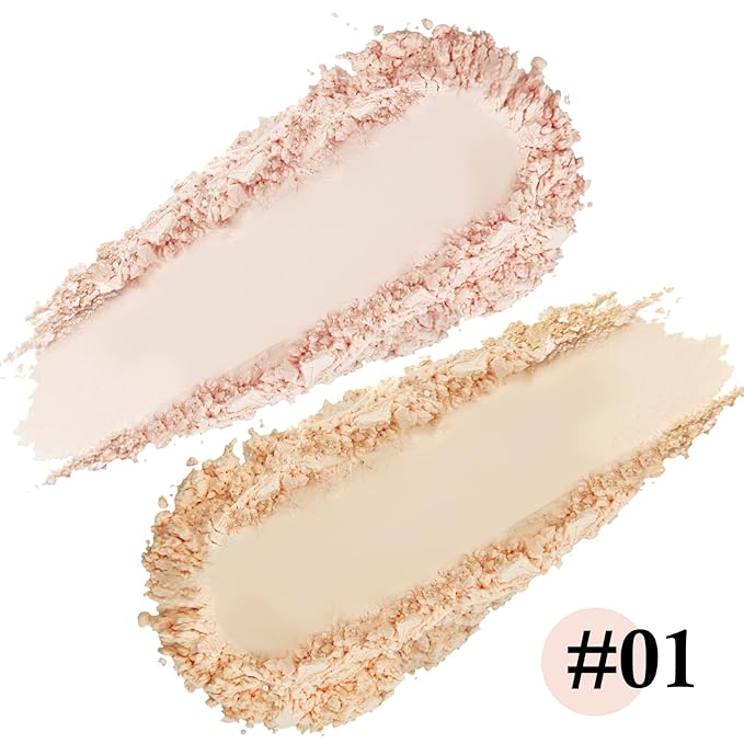 Boobeen 2 Layers Setting Powder - Matte Finishing Face Powder Compact - Light Shade Flawless Lightweight