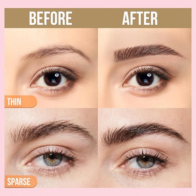 iMethod Curved Eyebrow Pen and Brow Gel Clear - Eye Brow Pencil with Hair Like Strokes for Natural Real-Looking Brows, Eyebrow Makeup for All-Day Defined, Waterproof, Smudge-proof, Black