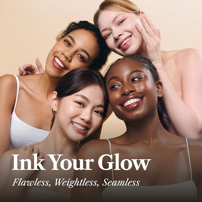 THE FACE SHOP Ink Lasting Liquid Foundation, Full Coverage, 72‑Hour Wear Semi‑Matte Finish, Makeup with Bakuchiol, C210 Cool Sand, 0.84 Fl. Oz.