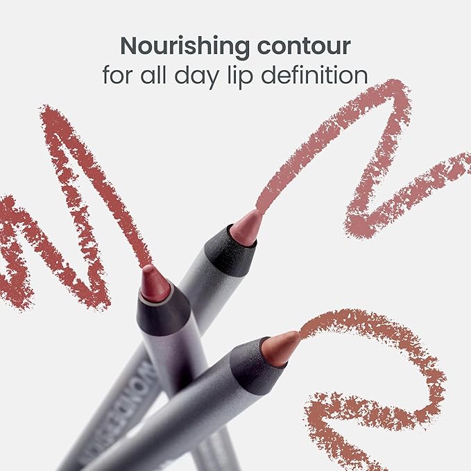 Wonderskin Lip Liner Pencil - 360 Contour Lipliner, Long Lasting, Sharpenable, Waterproof and Transfer-Proof Nude Lip Liner Pencil (Ruby)