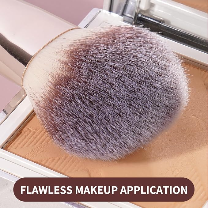MAANGE Makeup Brush Set 5-Piece Professional Synthetic Makeup Brushes for Foundation, Blush, Power Concealer & Contour Application Travel Make Up Brush with Box (Black)