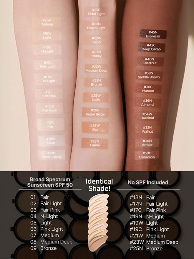 [JUNGSAEMMOOL OFFICIAL] Essential Skin Nuder Cushion (01 Fair) | Refill Not Included | Natural Finish | SPF50 Broad Spectrum | Makeup Artist Brand | Cream Foundation