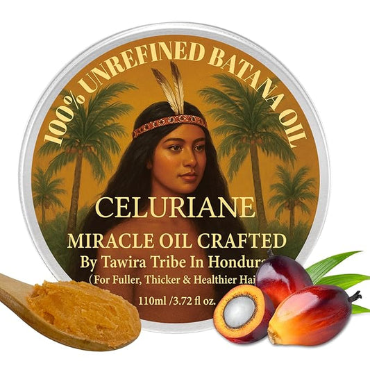 100% Raw Batana Oil for Hair Growth from Honduras, Aceite De Batana Natural Hair Growth Oil for Fuller, Thicker & Healthier Hair 3.72 Fl Oz. Gift for Women And Men