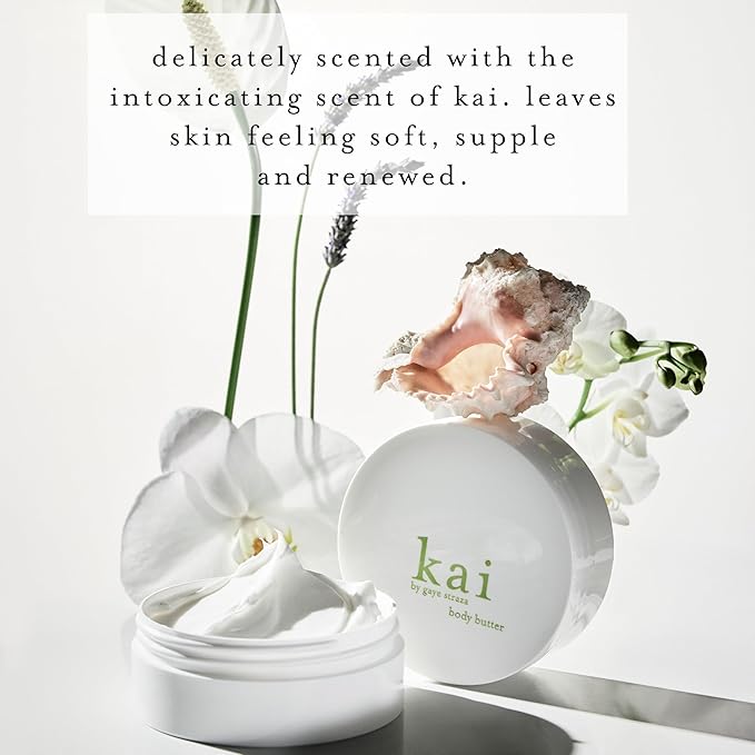 kai body butter – a beautifully whipped soufflé body cream scented with fresh & light gardenia wrapped in white exotics, 6.4 oz | soft, glowing skin, vegan, clean. inspired by memories of Hawaii