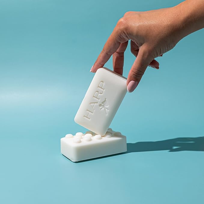 HARP® Fresh Sport Body Wash Bar – pH Balanced (5.0–6.0) Syndet Cleanser, Soap-Free & No Lye, Non-Comedogenic, Gentle for Sensitive & Dry Skin, With Shea Butter & Borage Oil. 3-5oz Bars.