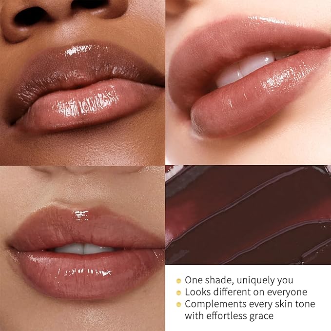 Tinted Lipstick Hydrating Natural Glossy Lip Balm Honey Collection Lipstick Set, Pink and Dark Shades Long-lasting (Dark Honey, 0.07oz)
