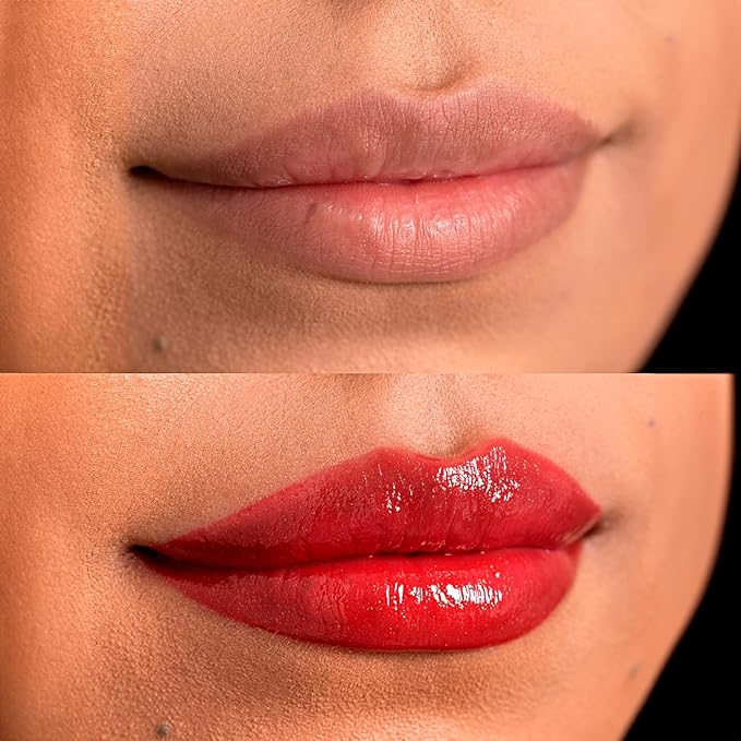 Ofra Lip Lush Juicy - Red Lip Plumper Gloss - Hydrating, Non Sticky, Ultra Glossy, and Cruelty-Free Plumping Lip Gloss - 3.5ml