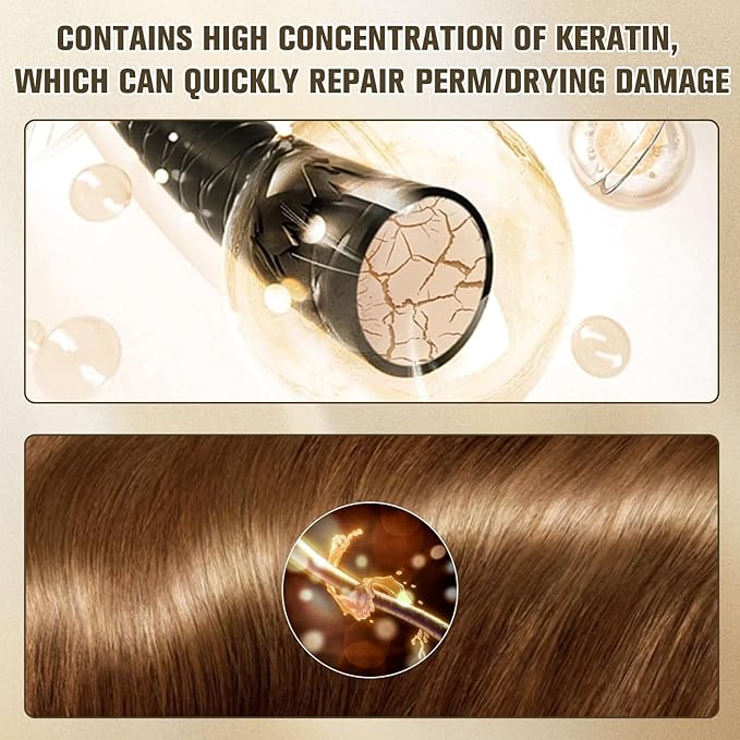 Hair Mask,8s Revitalizes Hot Dyeing Damaged Hair, Professional Keratin Treatment Instantly Smooths Frizz Daily Care Perm And Dye Repair Conditioner,Deep Moisture Repair Mask for All Hair