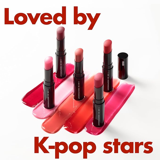 ISOI Bulgarian Rose Lip Treatment Balm (Pure Red) – Tinted & Hydrating Lip Gloss for Dry Lips, Korean Skincare (0.18 oz, 5g)