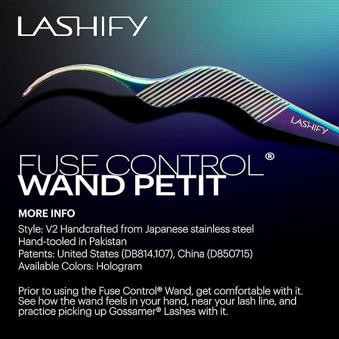 Lashify Petit Fuse Control Wand for False Lashes, The Essential Tool for Salon-Quality Lash Extension Results at Home