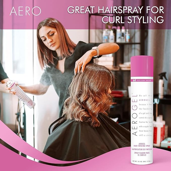 TRI Design Aerogel Finishing Spray - Flexible & Controllable Hairspray for Women and Men, For Hair Styling with a Firm and Extra Hold & Supple Feel, 3-Pack 10.5 oz