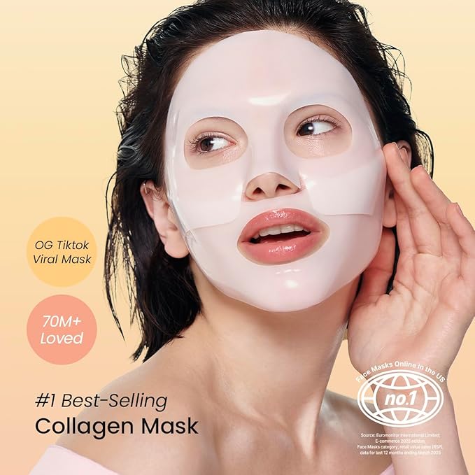 BIODANCE Clear Glow Mask Duo: Bio Collagen & Sea Kelp Real Deep Mask, Gel Face Mask Set for Glass Skin, Pluming, Calming, Korean Skincare Set, Christmas Gift Stocking Stuffers