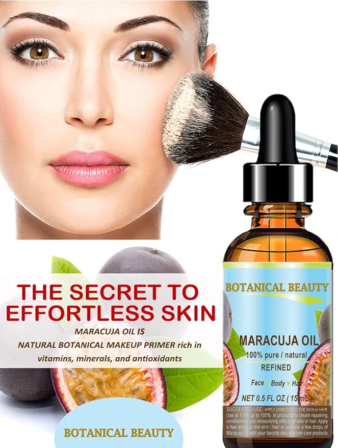 Botanical Beauty MARACUJA OIL 100% Pure Natural Cold Pressed Undiluted for Face, Skin, Hair, Body, Lip, Nails 4 Fl Oz - 120 ml Rich in Vitamin C