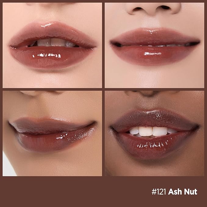 Laka Fruity Glam Lip Tint Mini, Glowing Lip Stain with Wide Color Spectrum, Hydrating & Lightweight Texture, Long-Lasting Bold Stain, Non-Sticky, Vegan, K-Beauty (121 Ashnut)